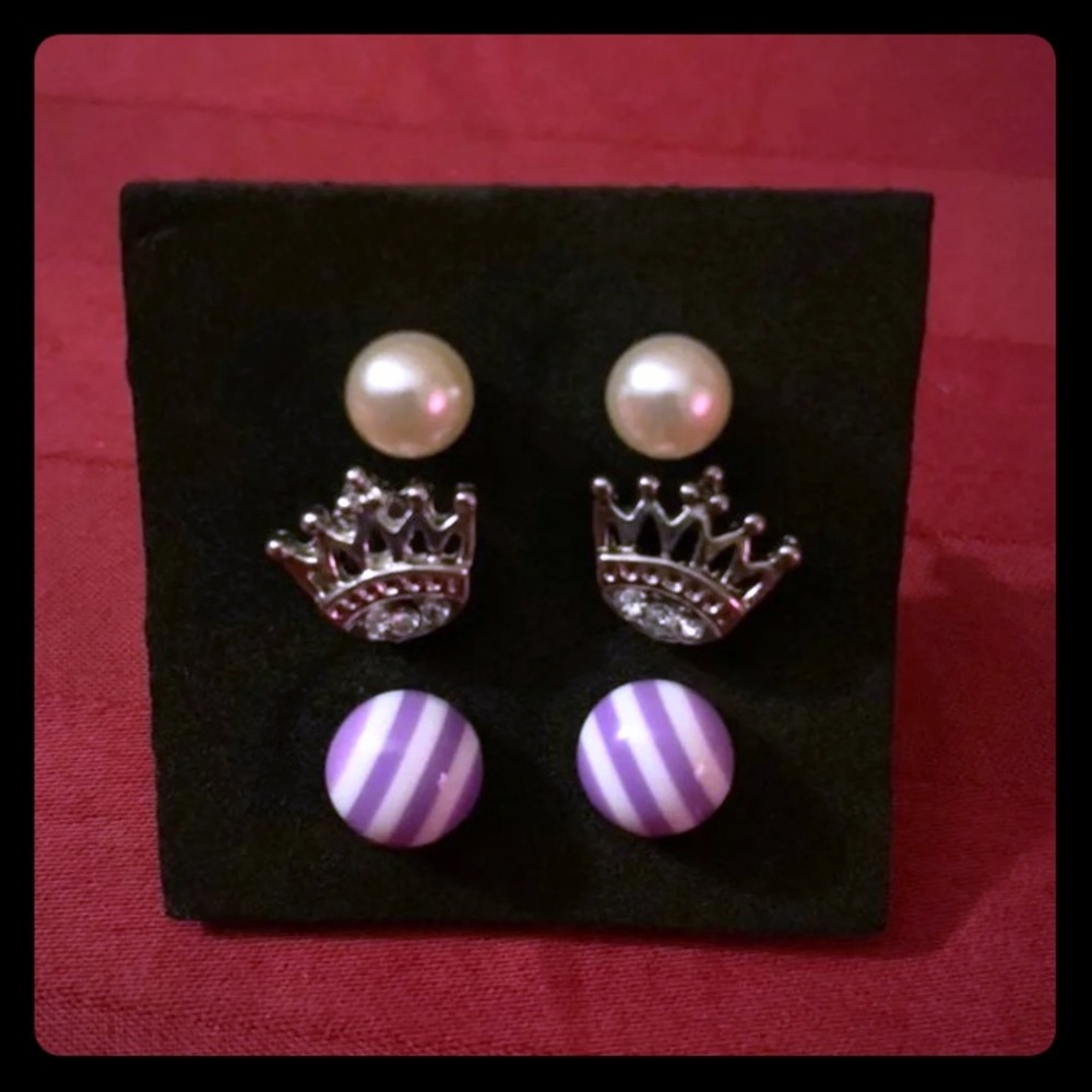 Three pairs of earrings